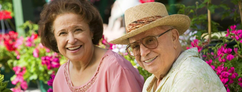 Senior couple smiling
