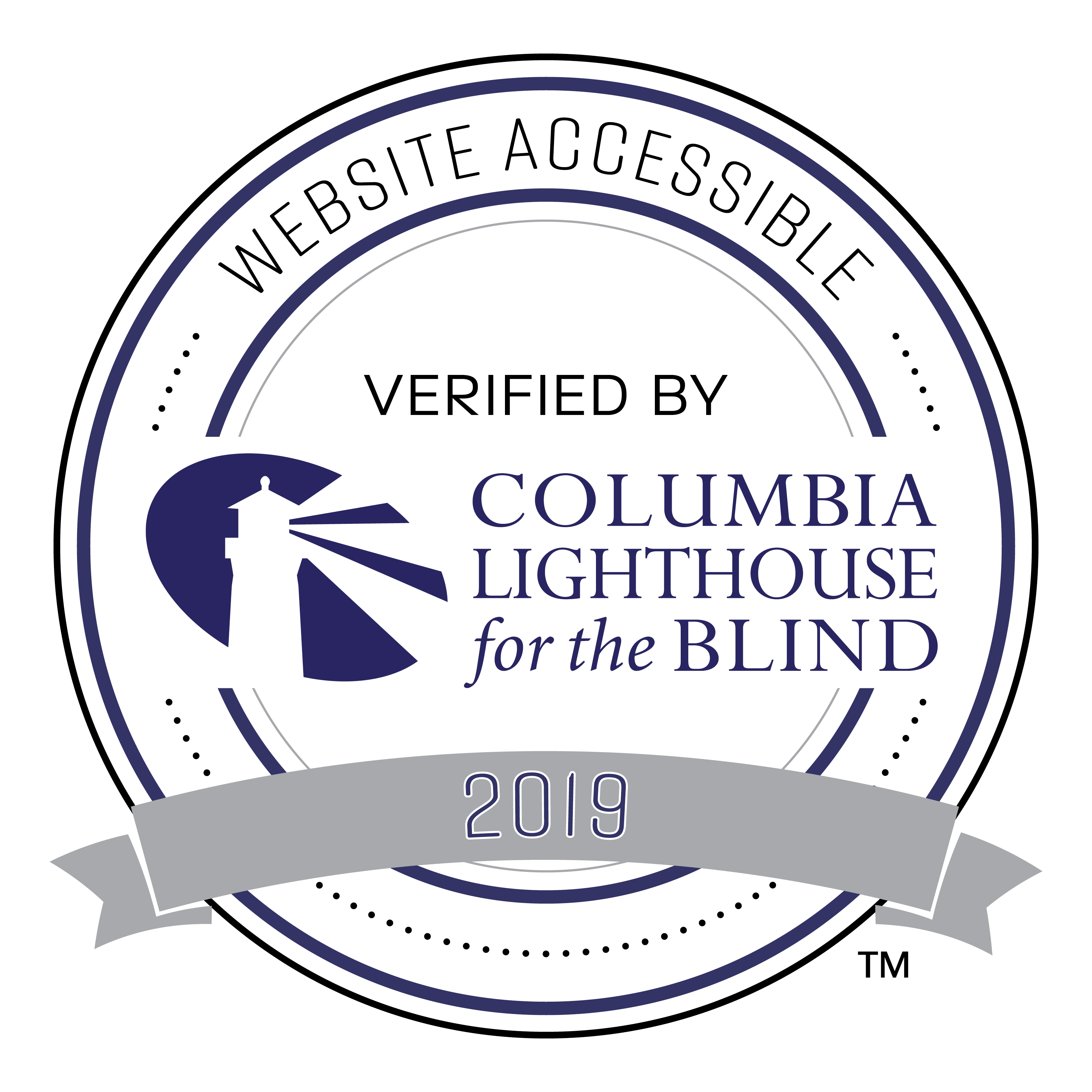 Website Accessible 2019 - Verified by Columbia Lighthouse for the Blind