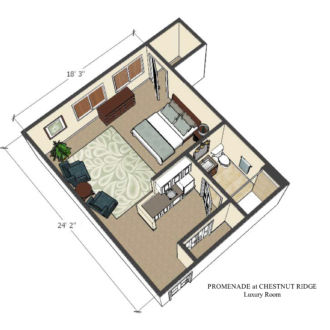 Floor PlanLuxury Room Promenade Chestnut Ridge