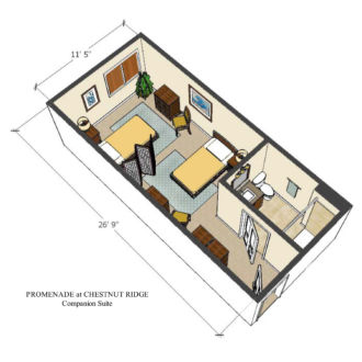 Floor Plan Companion Suite Promenade Chestnut Ridge