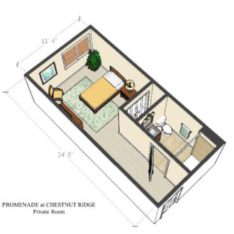 Floor Plan Private Room Promenade Chestnut Ridge